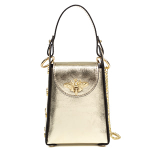 Alviano borsa a mano donna. Pelle scamosciata autentica finitura laccata lucida.