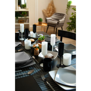 Servizio piatti 18 pezzi Excelsa – Shiny, Ceramica Bianco