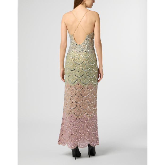 PHILIPP PLEIN Long Dress Multicolor Waves