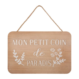Plaque de porte "Krystel" en bois 25x17cm