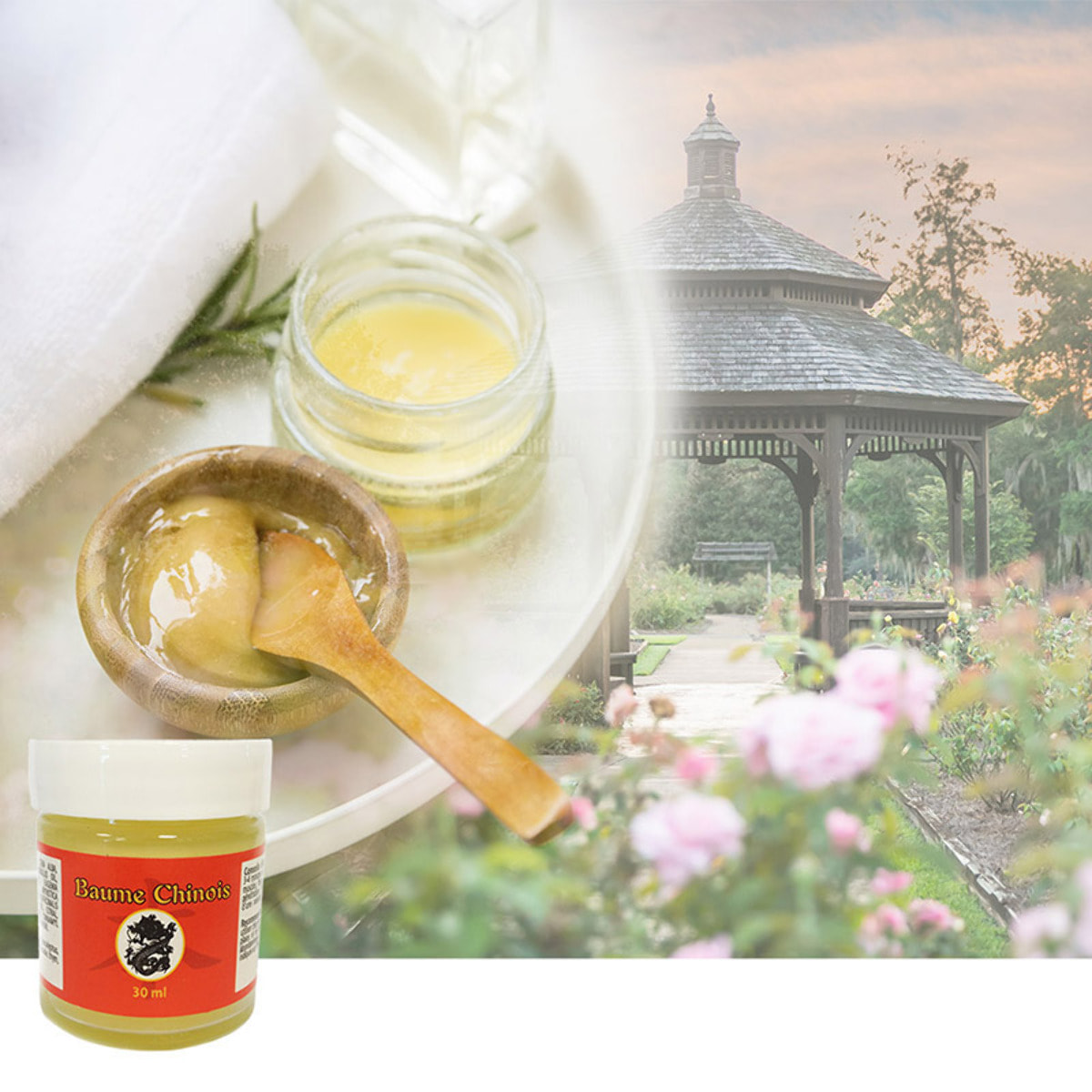 NUTRI EXPERT - Baume Chinois - Soulage douleurs articulaires et musculaires - Apaise les contusions, piqûres, entorses - Aux huiles essentielles - Sans parabène - Pot 30ml
