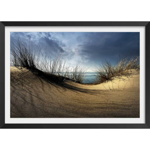 Affiche dunes secrètes... Affiche + cadre en bois - Noir