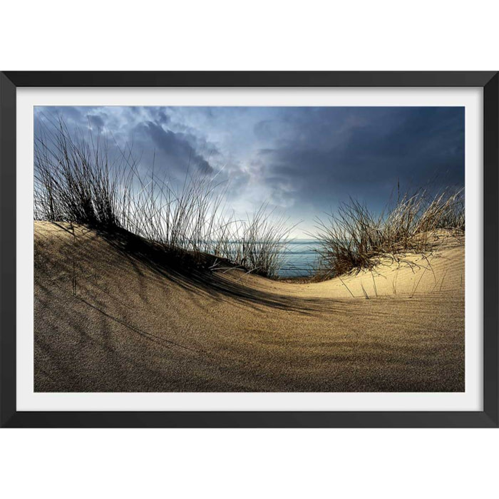 Affiche dunes secrètes... Affiche + cadre en bois - Noir