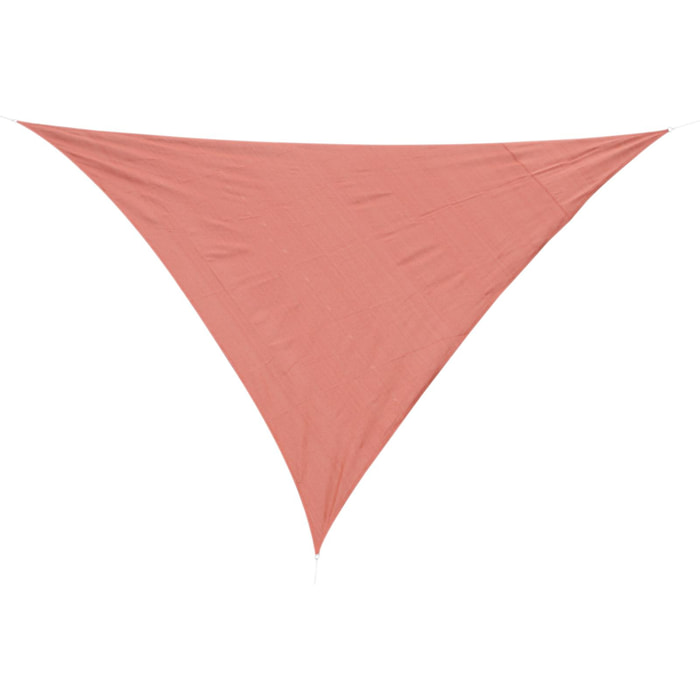 Voile d'ombrage triangulaire grande taille 3 x 3 x 3 m polyéthylène haute densité résistant aux UV rouge