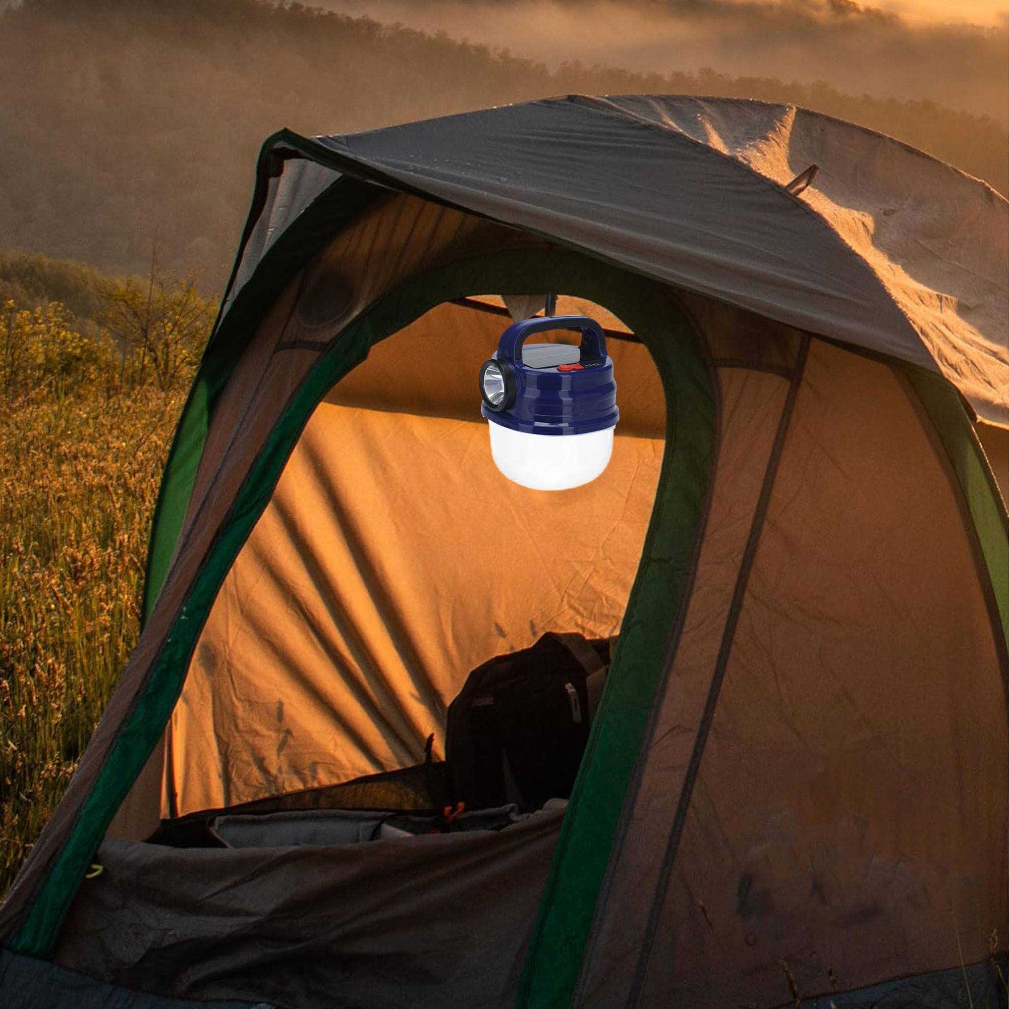 Well home luz de camping de faro brillante y gran reflector 12,4x15,9cm