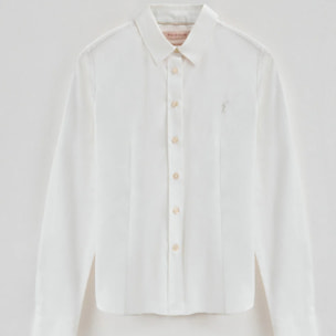 Camisa blanca de corte slim con logo Rigby Go