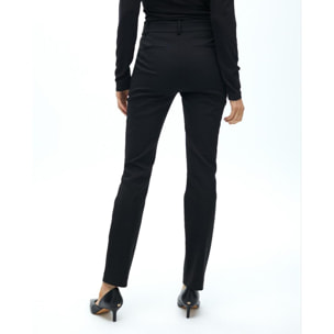 Pantaloni con tasche con zip in tessuto elastico