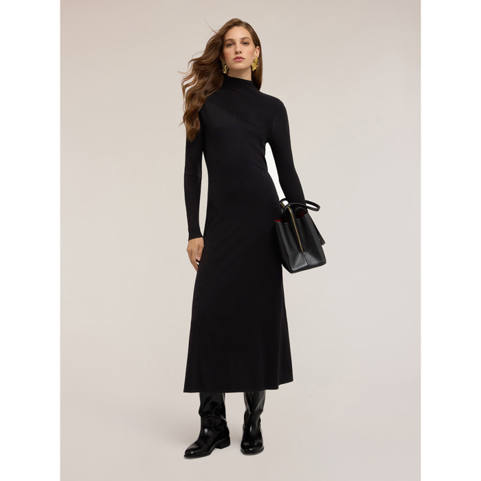 Motivi - Tubino midi in maglia con cut-out posteriore - Nero