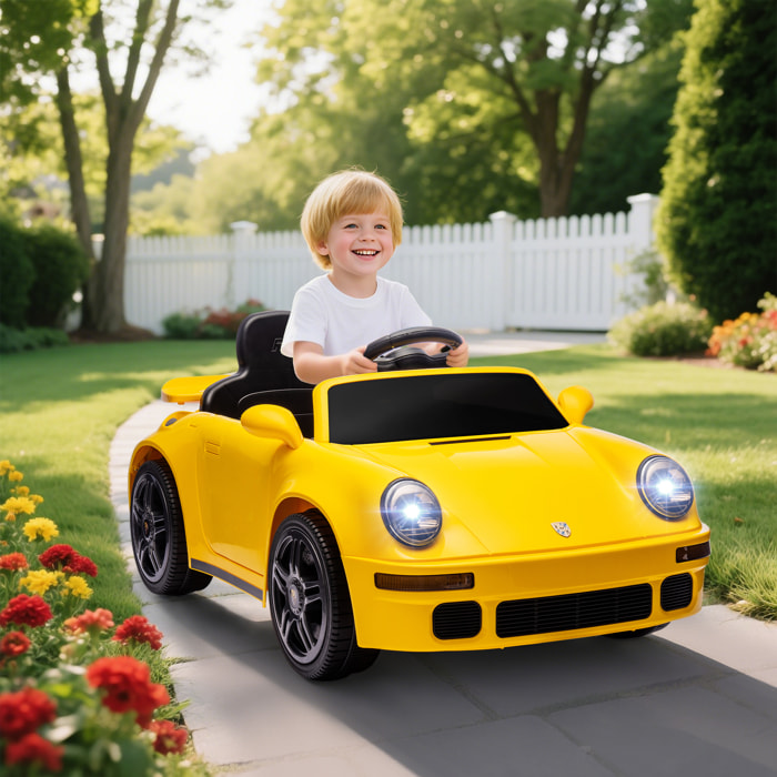 Voiture électrique enfant licence officielle RUF CTR 2017 12V 5Km/h max. télécommande nombreux effets jaune