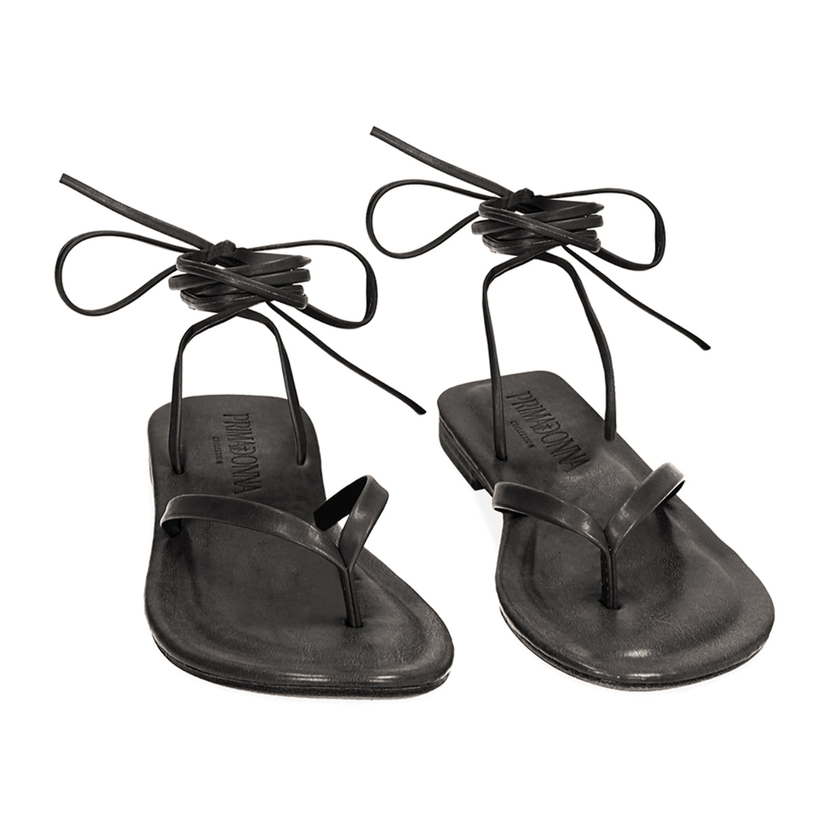 Sandali bassi donna neri lace-up
