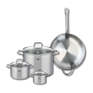 Set de 1 Poêle de cuisson 32 cm et 3 faitouts 12, 16 et 26 cm Elo Profi Citrin