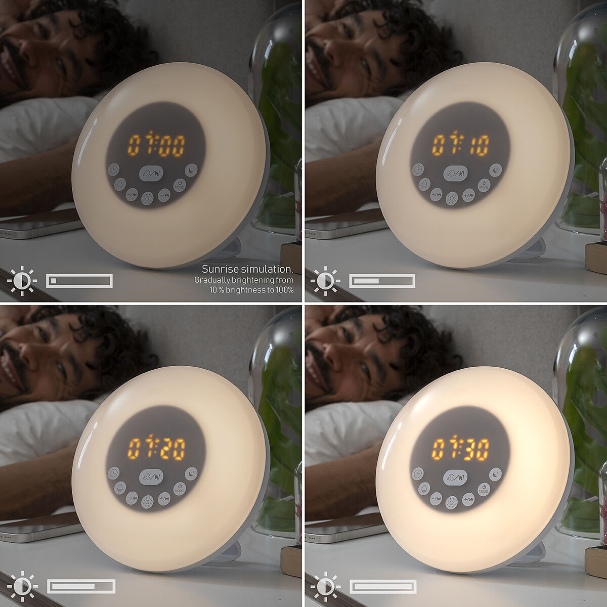 Sveglia Alba Ricaricabile con Altoparlante Sunrilk InnovaGoods