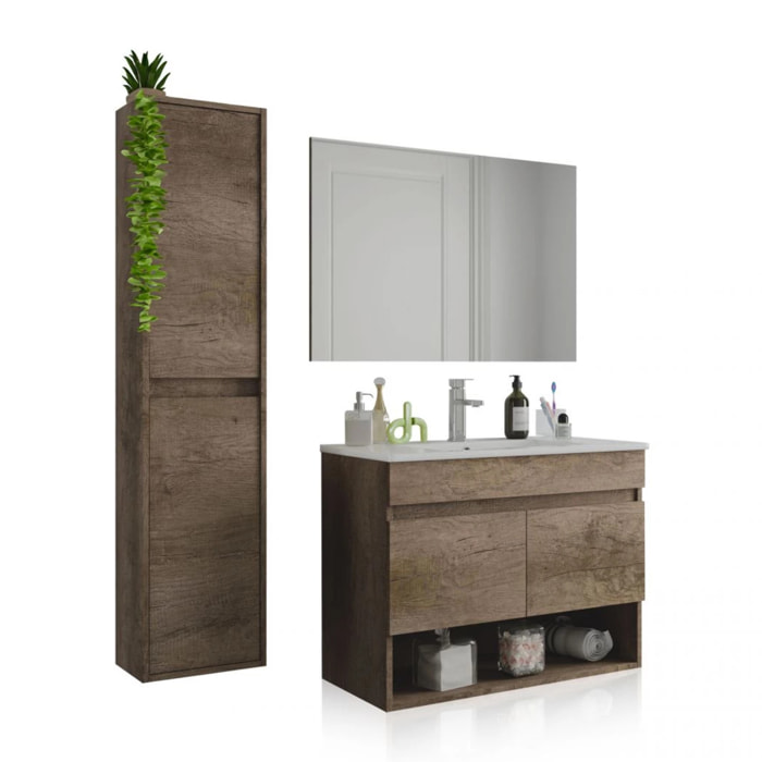 Pack de baño con lavabo cerámico y columna Thai Plus Nordik
