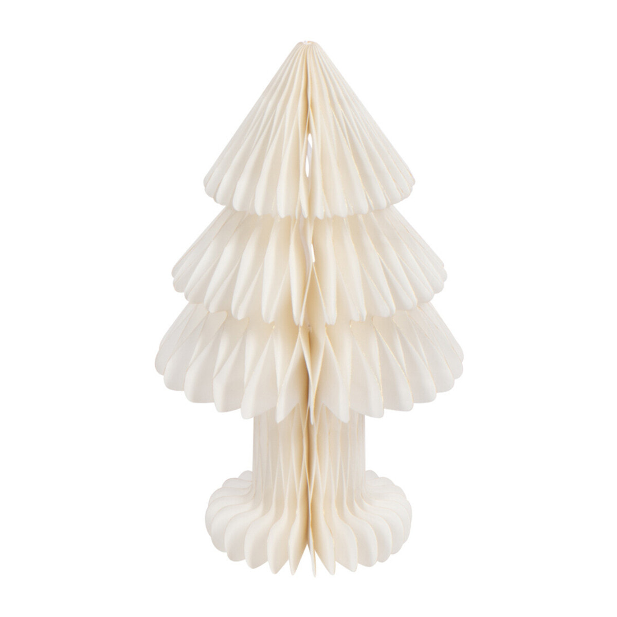 J-Line décoration Sapin De Noël Pliable - papier - blanc - small