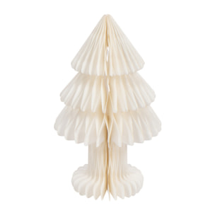 J-Line décoration Sapin De Noël Pliable - papier - blanc - small