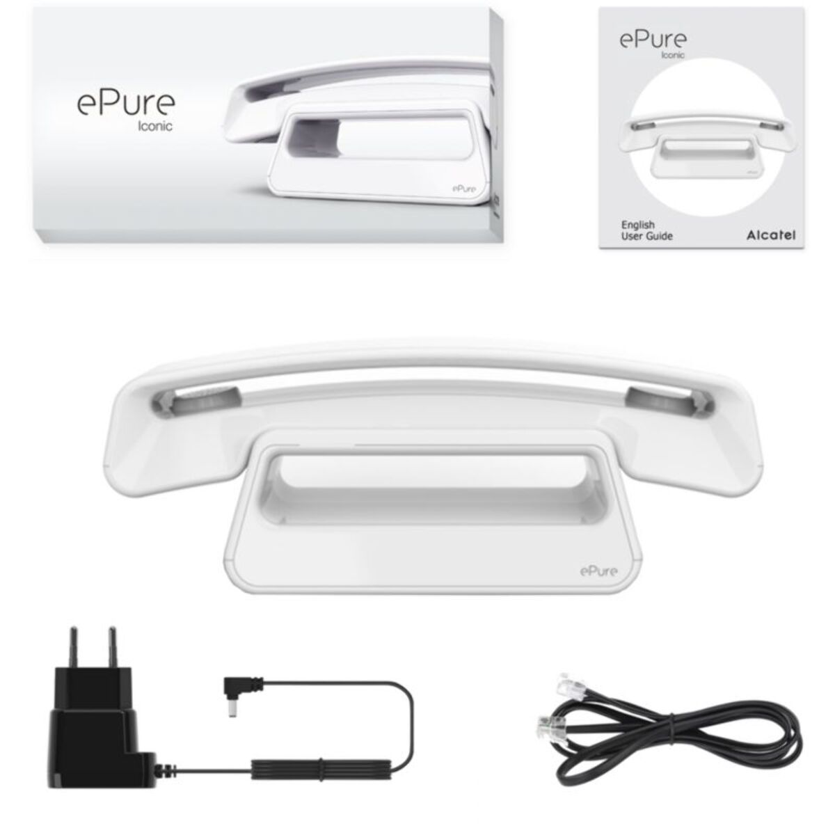 Téléphone sans fil ALCATEL ePure Iconic Blanc