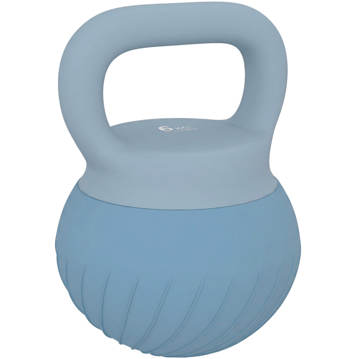 SPORTNOW Pesa Rusa 6 kg, Soft Kettlebell Relleno de Arena Metálica y Mango Antideslizante, para Entrenamiento Culturismo en Casa, Gimnasio, Azul Claro
