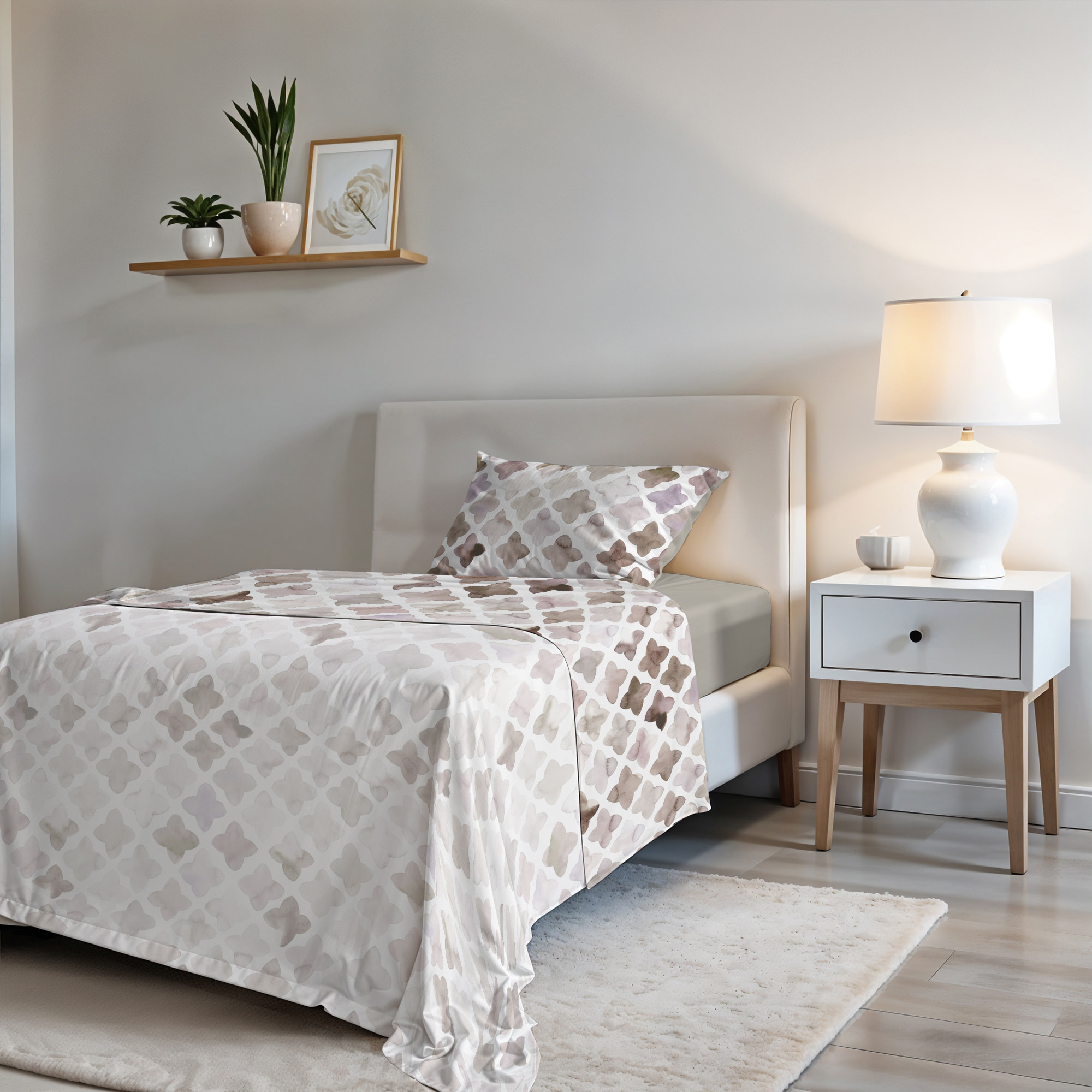 COMPLETO LETTO FASHION, 100% Microfibra, No Stiro - FLORENCE