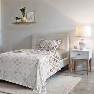 COMPLETO LETTO FASHION, 100% Microfibra, No Stiro - FLORENCE
