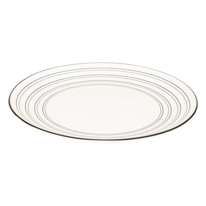 Assiette plate Lunova blanc D26,5xH2,9cm