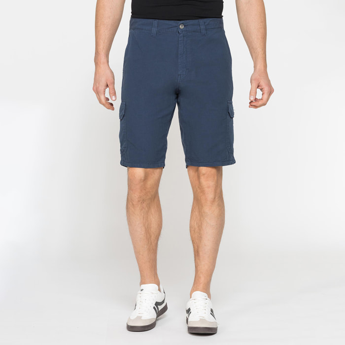 BERMUDA TASCONATO IN LEGGERO RIPSTOP DI COTONE