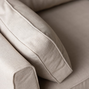Canapé droit 2 places beige EMILE