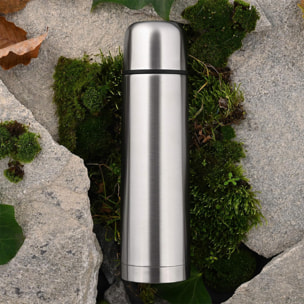 termo de acero inoxidable 1l modelo bullet - incluye 2 tazas de 180ml