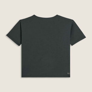T-shirt cropped con maniche ampie e stampa Mood Up
