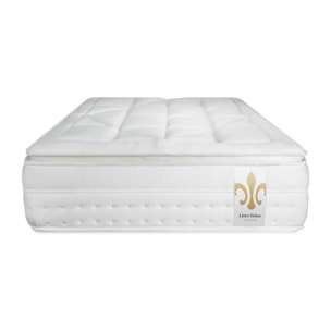 Matelas Vingt-Huit PLUS - 28cm - Ressorts ensachés et mémoire de forme - Enveloppant avec Surmatelas intégré - Soutien Ferme