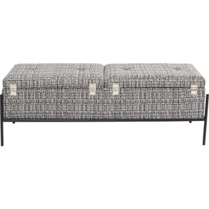 Banc-coffre Iceland blanc et noir Kare Design