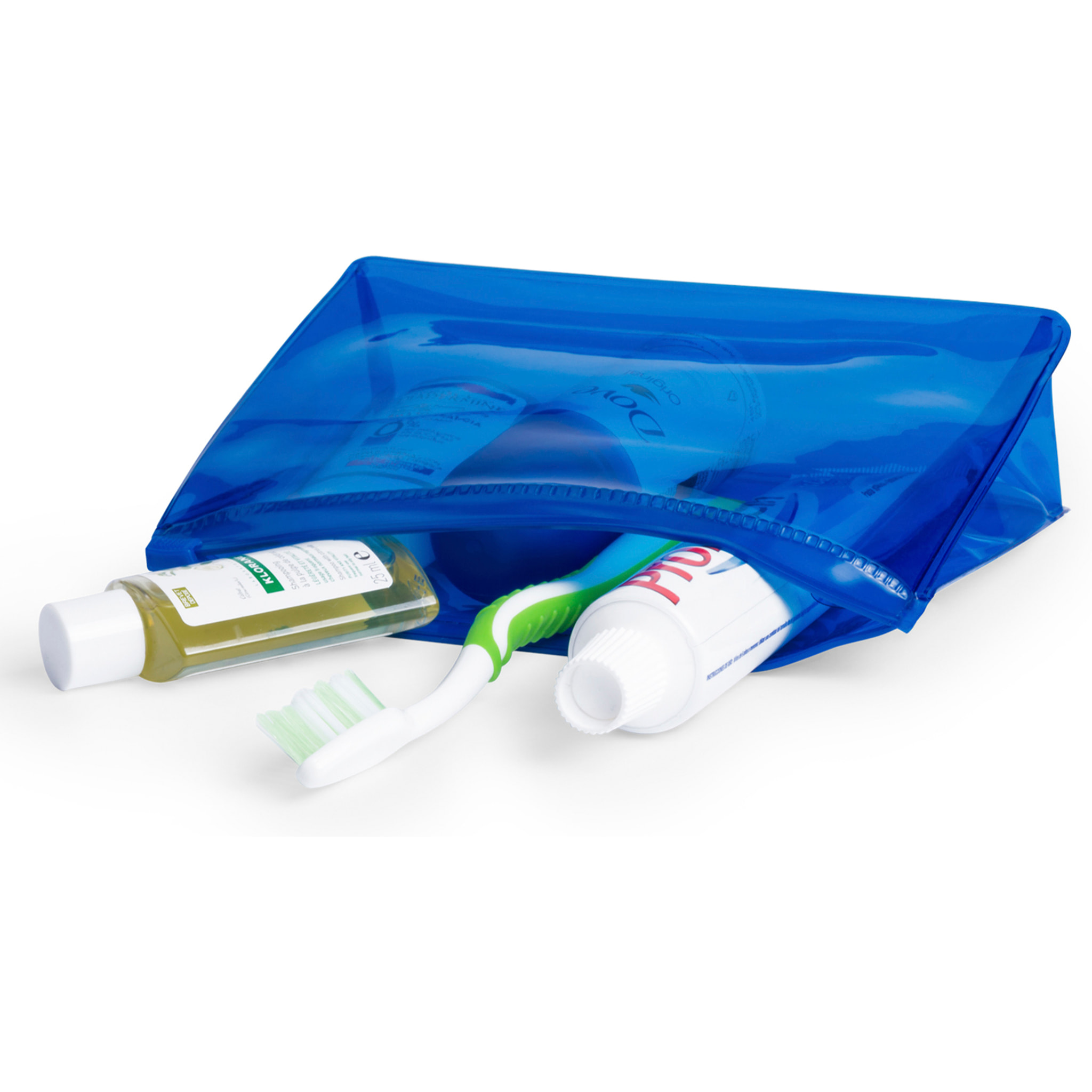 Beauty case da viaggio in PVC trasparente