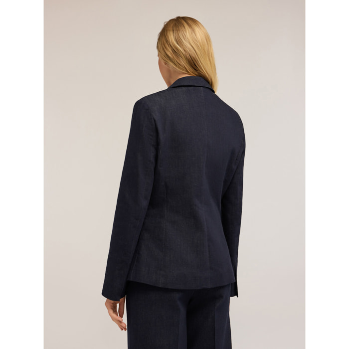 Motivi - Giacca blazer in denim - Blu