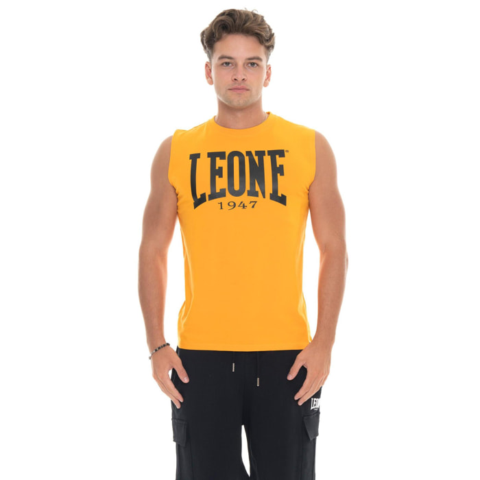 Camiseta sin mangas para hombre con logo grande