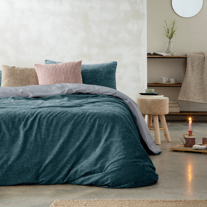 Housse de couette velvet petroleo