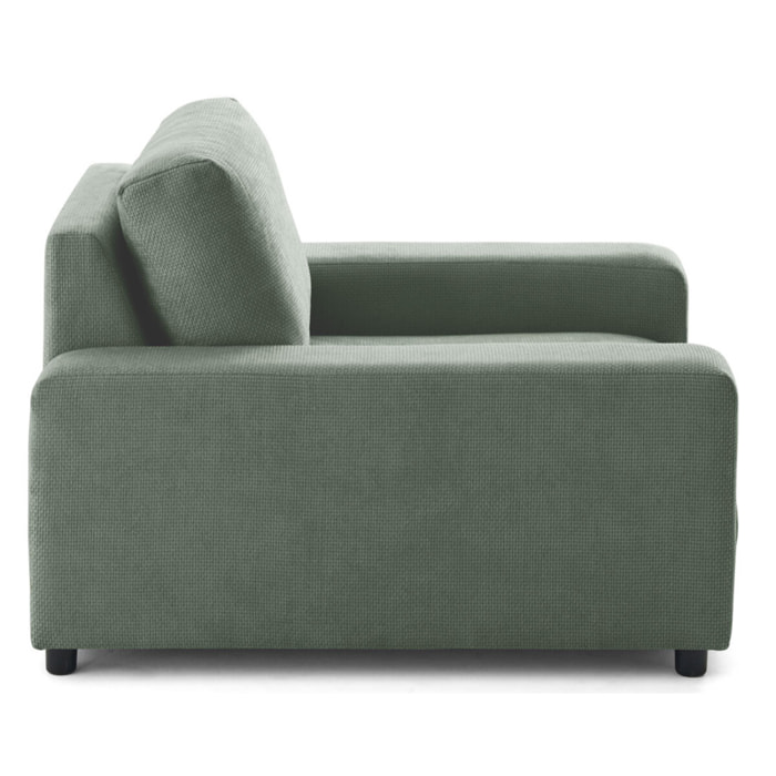 Pivoine - fauteuil en velours texturé - Vert