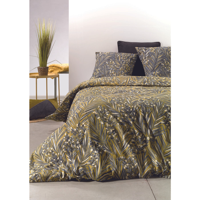 Parure De Couette 3pcs avec Taies oreiller 100% Coton Bio 57 Fils/cm2-nava