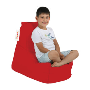 Sillón-puf para niños para exteriores- rojo