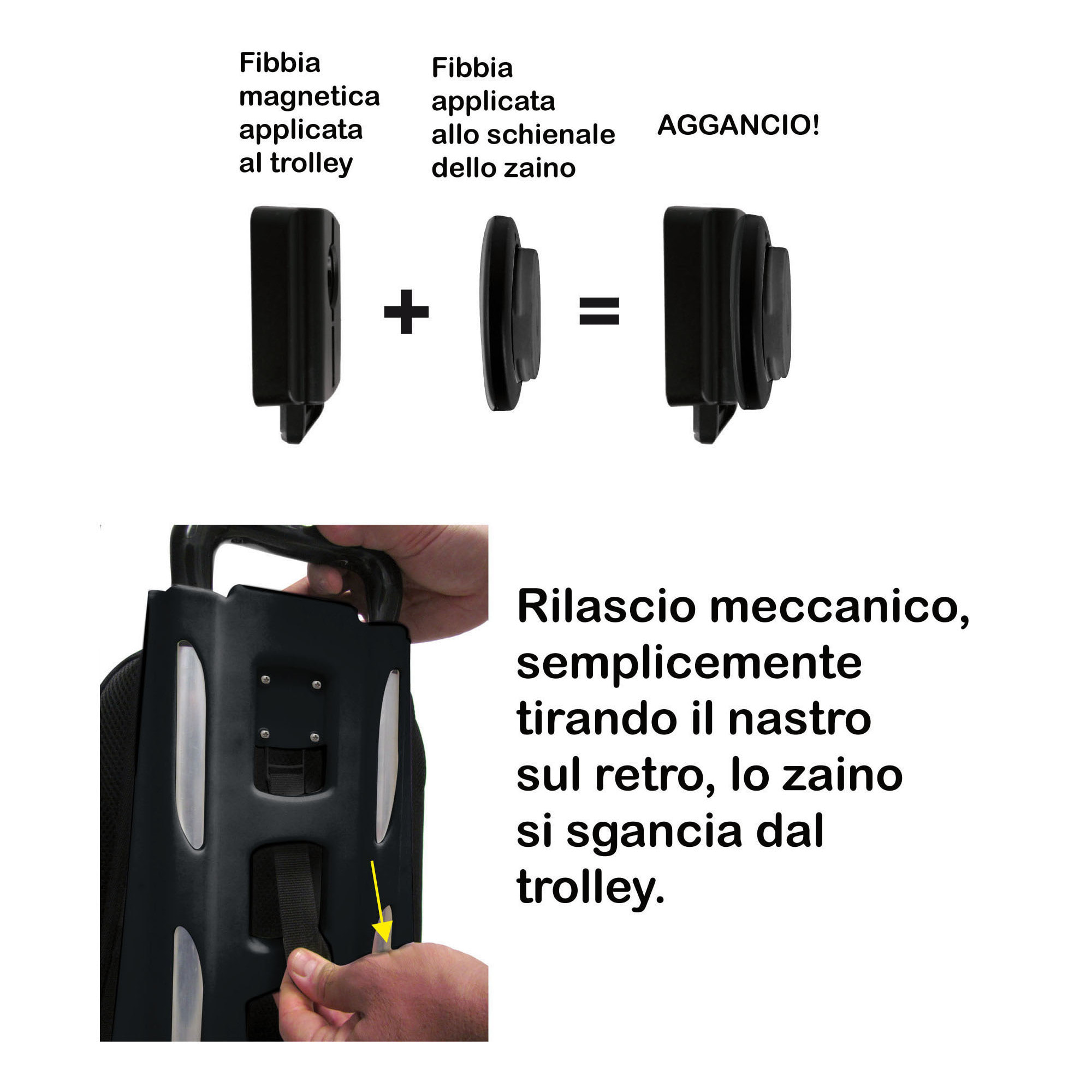 Zaino trolley staccabile tre ruote, Ne.on! Reflex orange