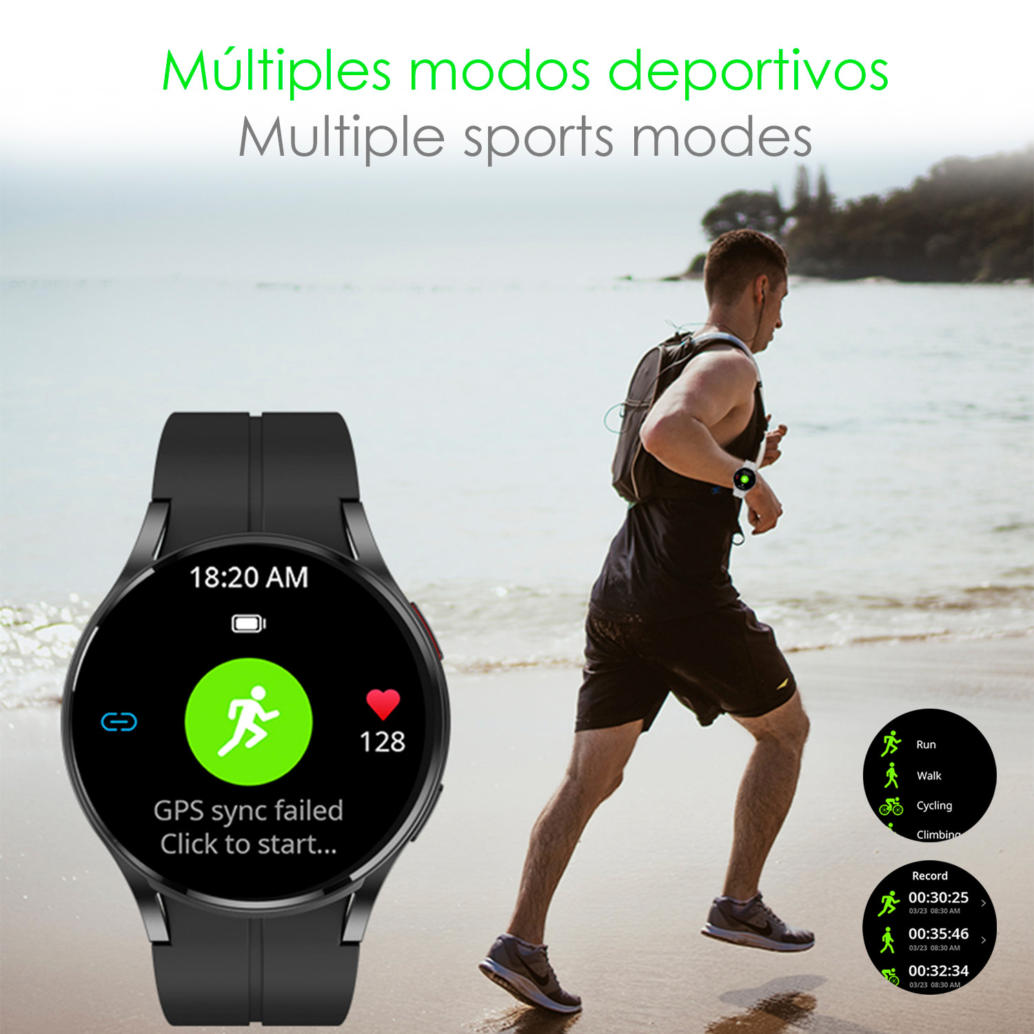 Smartwatch R6 Pro Max, pantalla AMOLED, +100 modos deportivos. Llamadas BT, notificaciones push. Monitor glucosa en sangre.