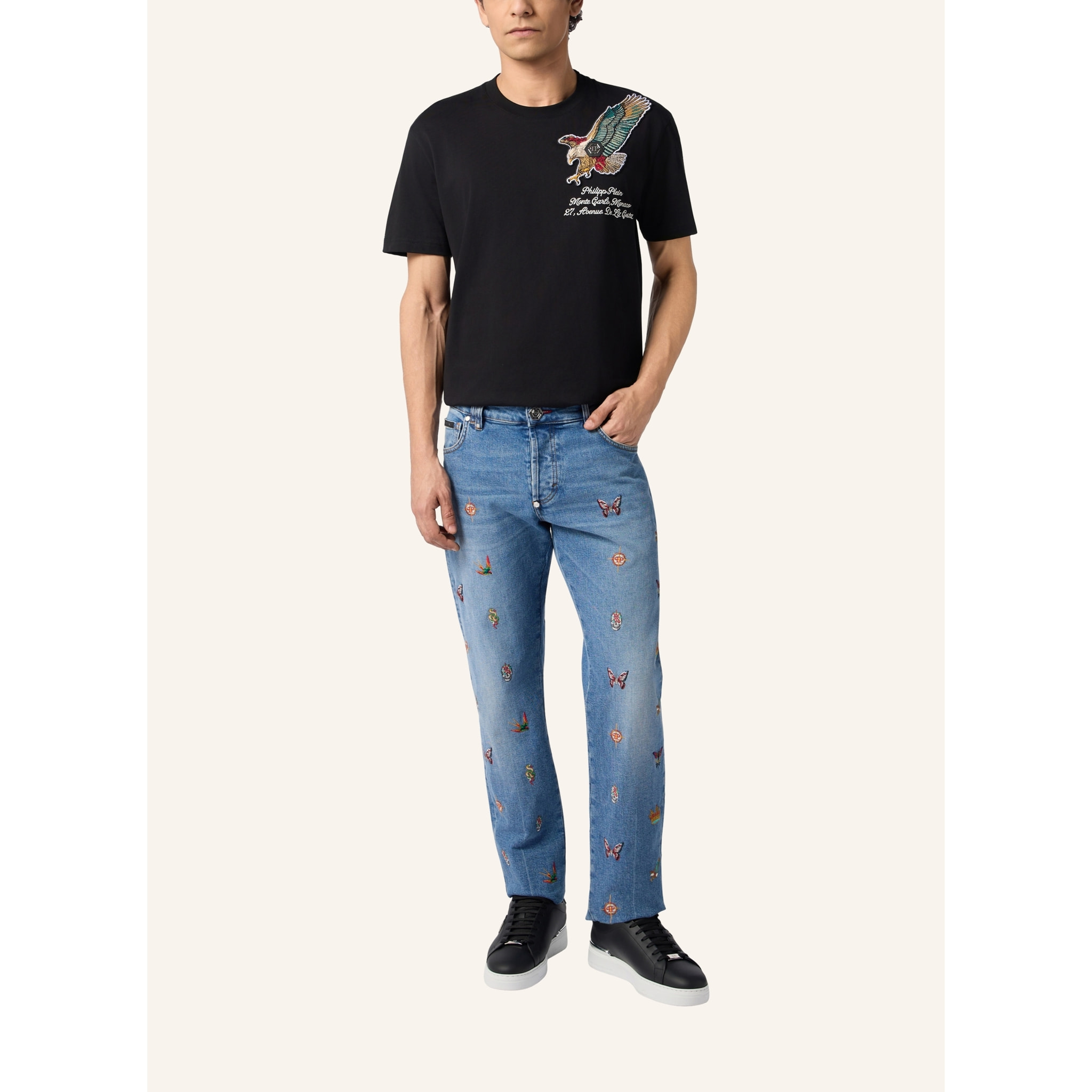 PHILIPP PLEIN Round Neck T-Shirt Eagle Montecarlo