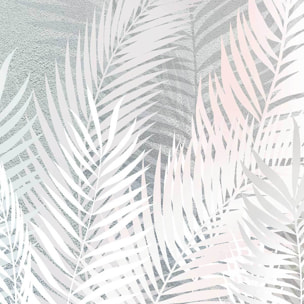 Affiche encadrée feuillage tropical pastel Affiche + cadre en métal - Noir