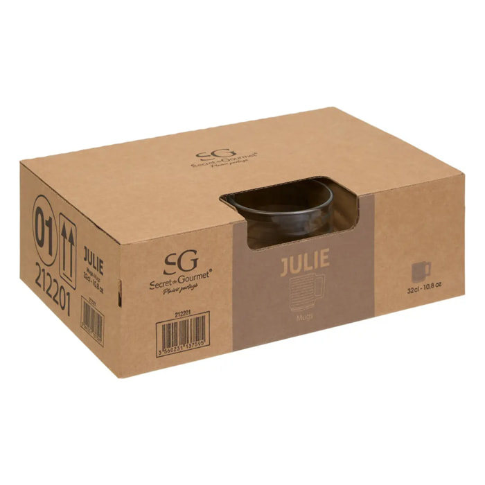 Lot de 6 Mug Donuts transparent 32cl