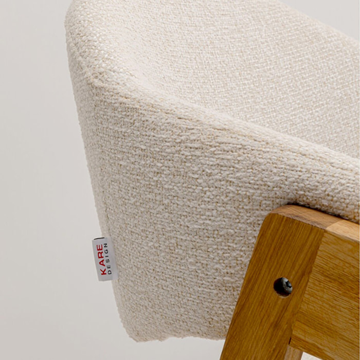 Chaise avec accoudoirs Julius crème Kare Design