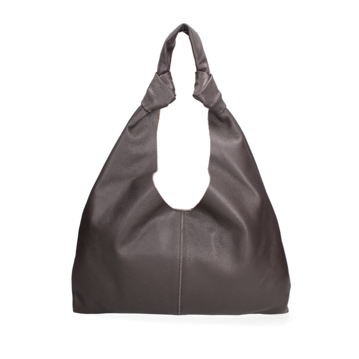 Borsa a spalla da donna In Vera pelle Made in Italy 40x42x2 cm