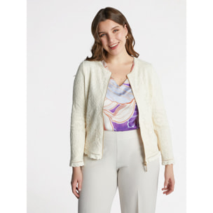 Fiorella Rubino - Giacca corta in pizzo - Beige
