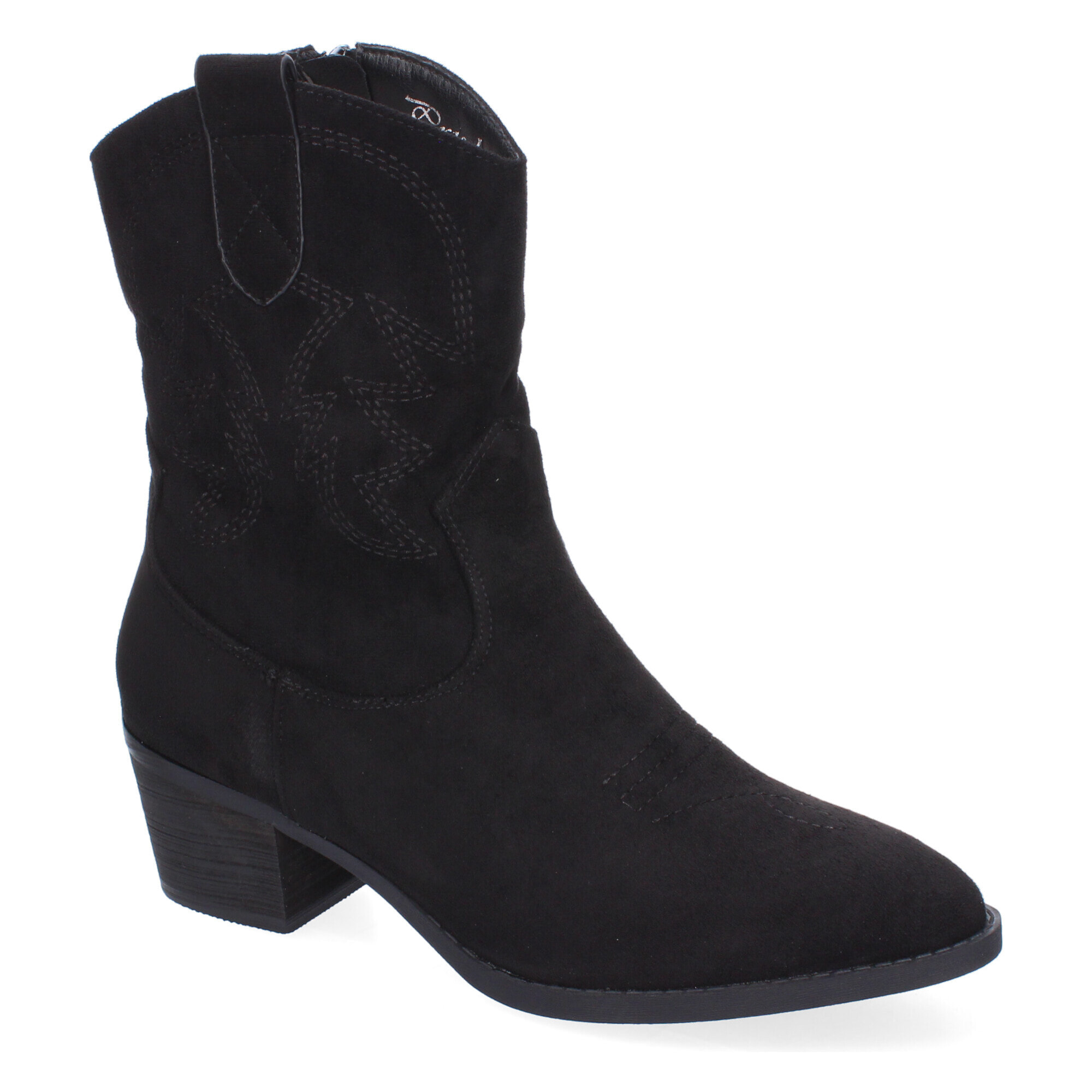 Botines de Tacón para Mujer, Estilo Campero, Detalles Bordados