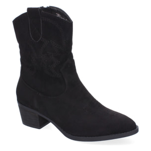 Botines de Tacón para Mujer, Estilo Campero, Detalles Bordados