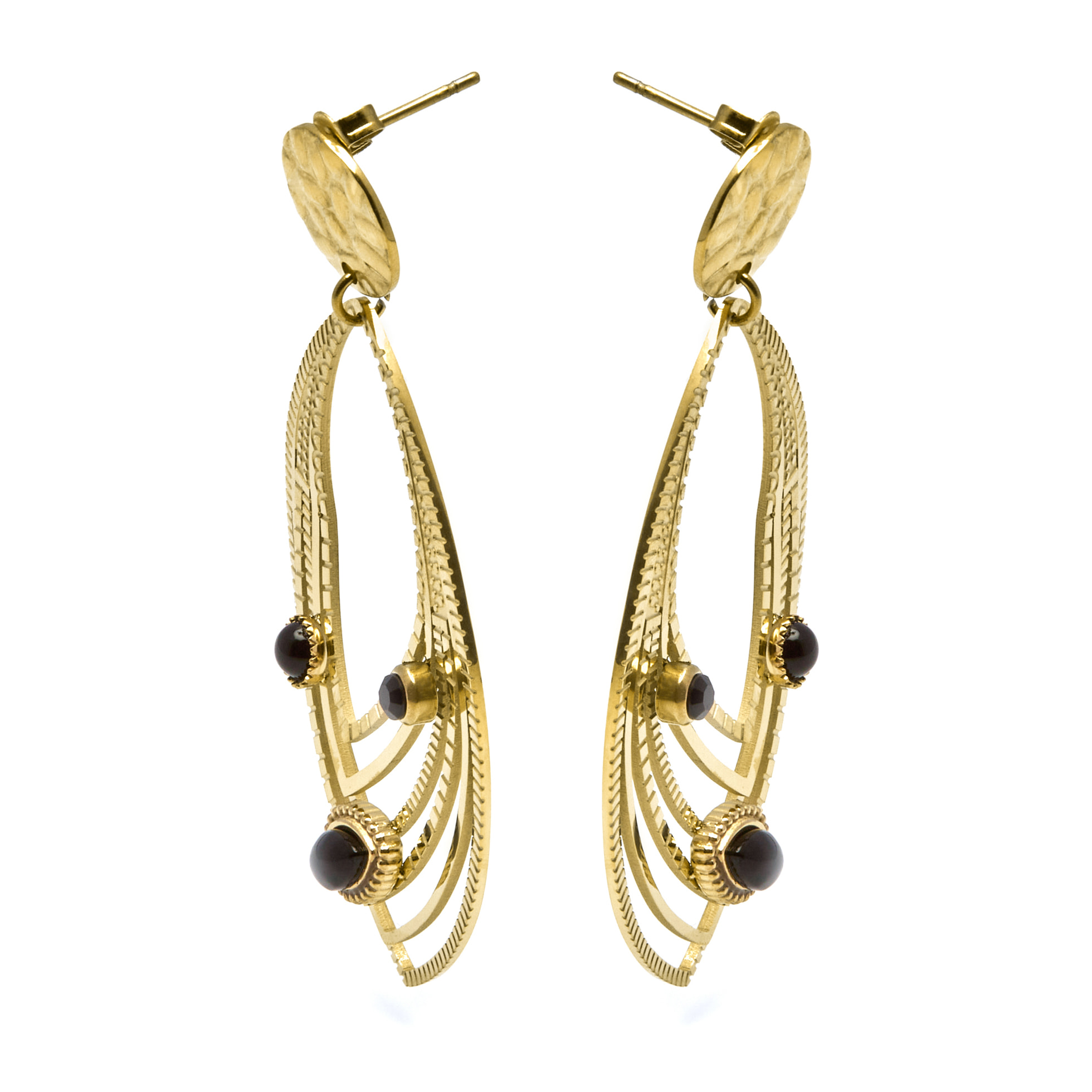 Pendientes Lux by Lux acabadoss oro 18k