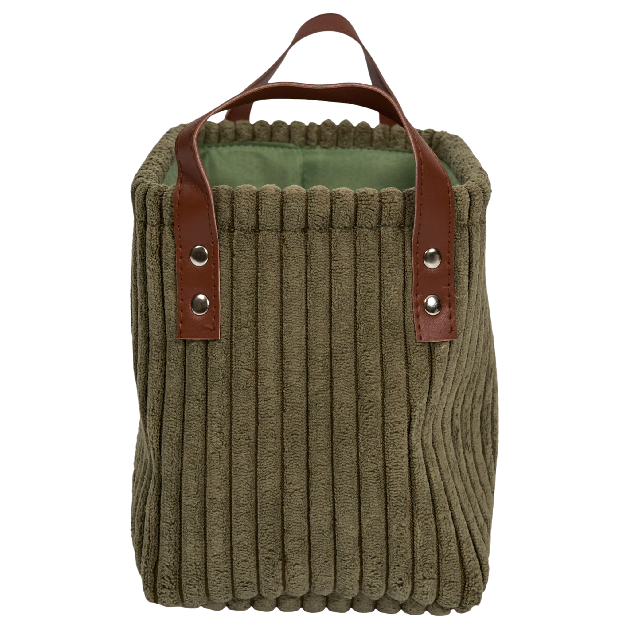 Panier Rangement Vert Cotele X3 H20cm