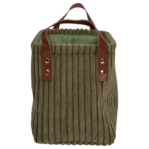 Panier Rangement Vert Cotele X3 H20cm